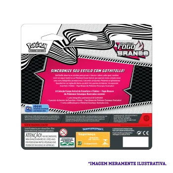 Pokémon - Escarlate e Violeta 10.5 - Fogo Branco - Blister com 3 booster + Gothitelle