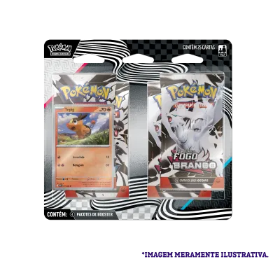 Pokémon - Escarlate e Violeta 10.5 - Fogo Branco e Raio Preto - Blister com 4 booster + Tepig