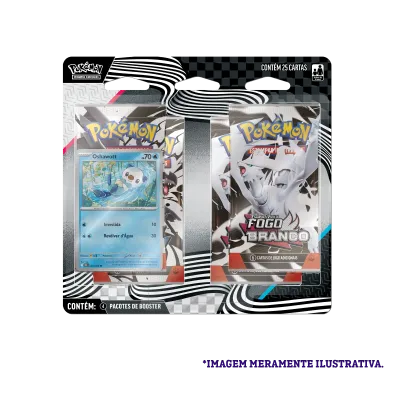 Pokémon - Escarlate e Violeta 10.5 - Fogo Branco e Raio Preto - Blister com 4 booster + Oshawott