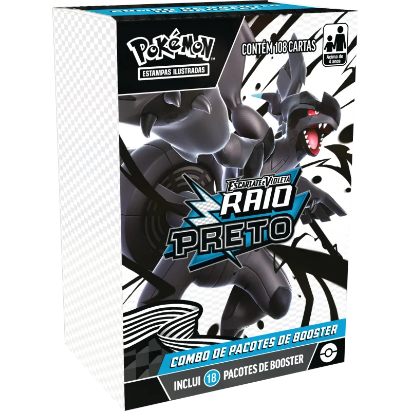 Pokémon - Escarlate e Violeta 10.5 - Raio Preto - Combo De Booster Pokémon - Escarlate e Violeta 10.5 - Raio Preto - Combo De Booster