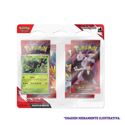Pokémon - Escarlate e Violeta 10 - Rivais Predestinados - Blister com 4 booster + Zarude