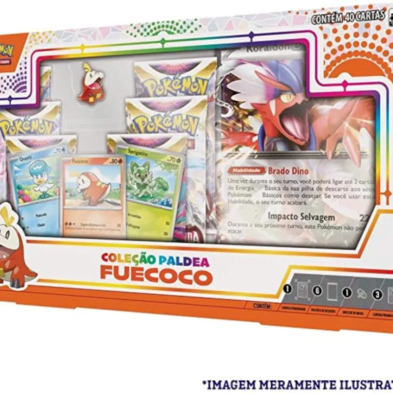 Pokémon - Box Coleção Paldea Fuecoco + Miraidon EX Extragrande