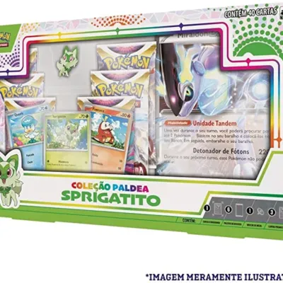 Pokémon - Box Coleção Paldea Sprigatito + Miraidon EX Extragrande