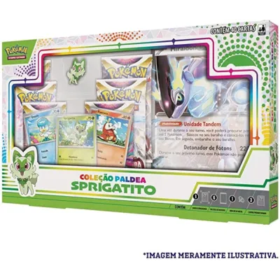 Pokémon - Box Coleção Paldea Sprigatito + Koraidon EX Extragrande
