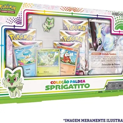 Pokémon - Box Coleção Paldea Sprigatito + Miraidon EX Extragrande