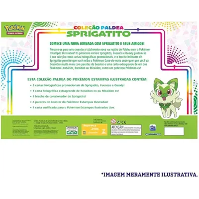 Pokémon - Box Coleção Paldea Sprigatito + Koraidon EX Extragrande
