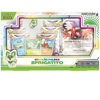 Pokémon - Box Coleção Paldea Sprigatito + Koraidon EX Extragrande