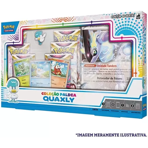 Pokémon - Box Coleção Paldea Quaxly + Miraidon EX Extragrande