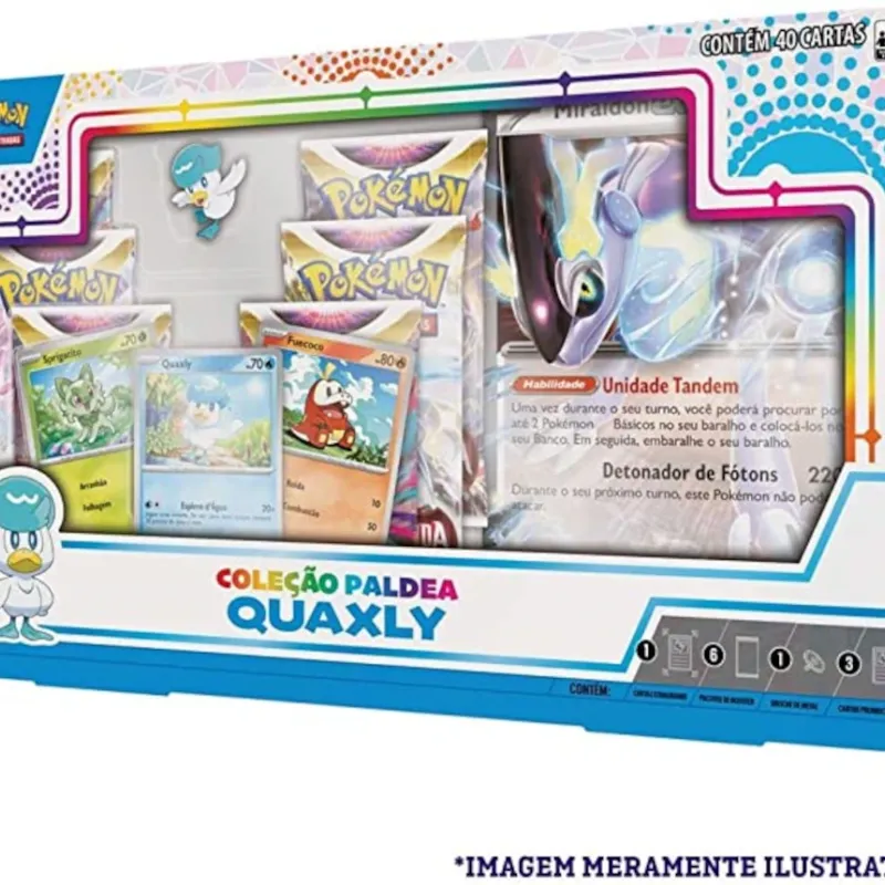 Pokémon - Box Coleção Paldea Quaxly + Koraidon EX Extragrande
