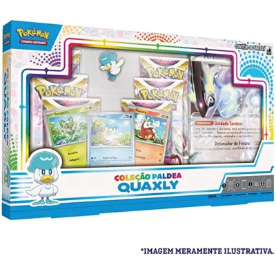 Pokémon - Box Coleção Paldea Quaxly + Koraidon EX Extragrande