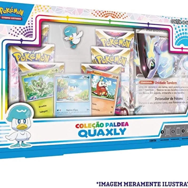 Pokémon - Box Coleção Paldea Quaxly + Koraidon EX Extragrande
