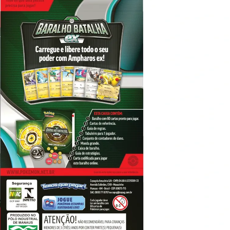 Pokemon - (Deck) Baralho Batalha EX - Ampharos EX