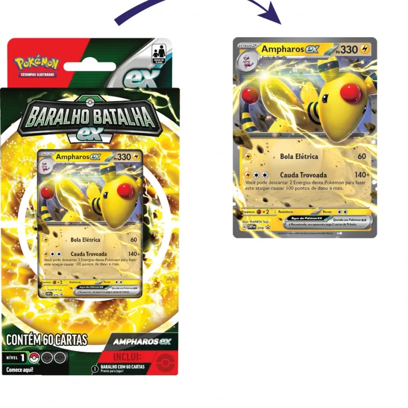 Pokemon - (Deck) Baralho Batalha EX - Ampharos EX