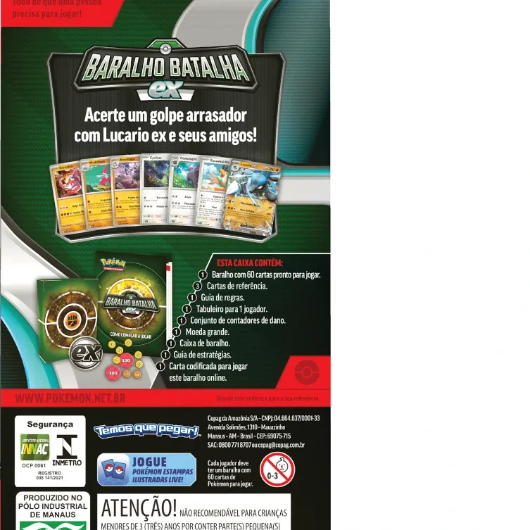 Pokemon - (Deck) Baralho Batalha EX - Lucario EX