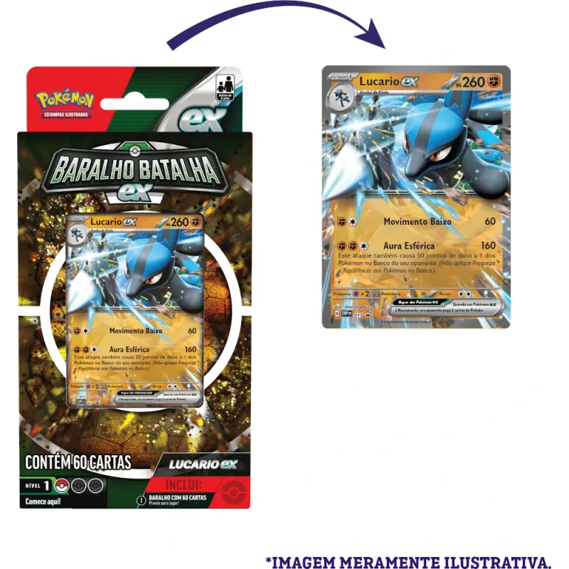 Pokemon - (Deck) Baralho Batalha EX - Lucario EX Pokemon - (Deck) Baralho Batalha EX - Lucario EX
