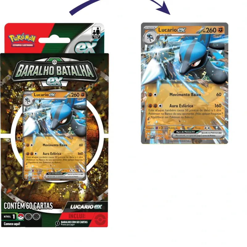 Pokemon - (Deck) Baralho Batalha EX - Lucario EX