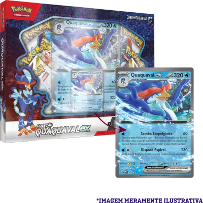 Pokémon - Box Parceiros de Paldea - Quaquaval EX