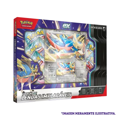 Pokémon - Box Coleção EX Lendas Implacáveis: Zacian