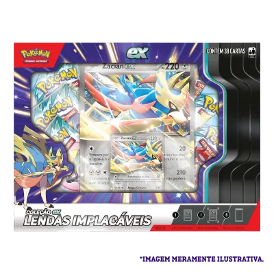 Pokémon - Box Coleção EX Lendas Implacáveis: Zacian