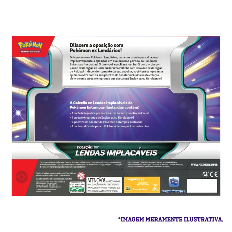 Pokémon - Box Coleção EX Lendas Implacáveis: Zacian Pokémon - Box Coleção EX Lendas Implacáveis: Zacian