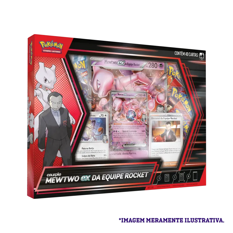Pokémon - Box Coleção Mewtwo ex da Equipe Rocket Pokémon - Box Coleção Mewtwo ex da Equipe Rocket