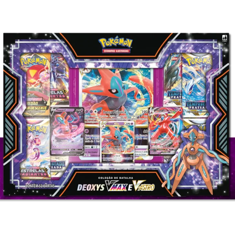 Pokémon - Box Coleção de Batalha Deoxys Vmax e V-Astro