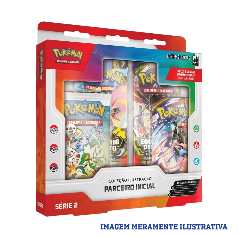 Pokémon - Coleção Ilustração Parceiro Inicial Série 2 Pokémon - Coleção Ilustração Parceiro Inicial Série 2