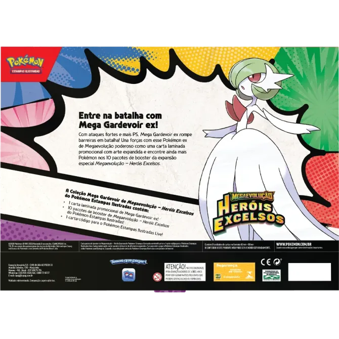Pokémon - Box Coleção Mega Gardevoir ex de Megaevolução - Heróis Excelsos (Lançamento 20/03/2026)