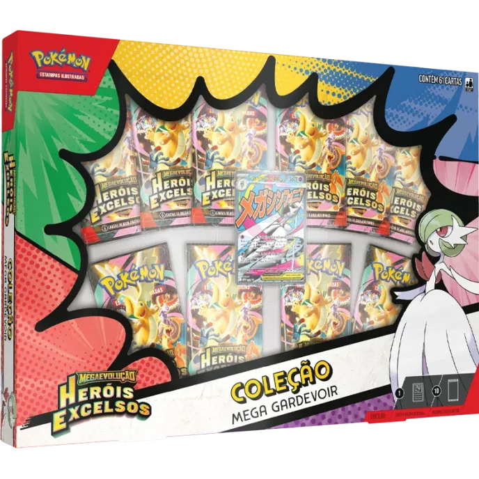 Pokémon - Box Coleção Mega Gardevoir ex de Megaevolução - Heróis Excelsos (Lançamento 20/03/2026)