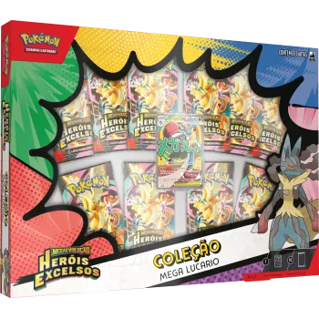 Pokémon - Box Coleção Mega Lucario ex de Megaevolução - Heróis Excelsos (Lançamento 20/03/2026)