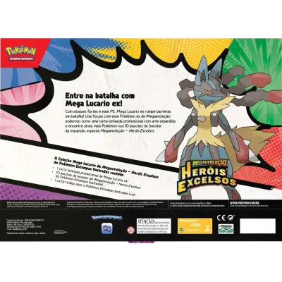 Pokémon - Box Coleção Mega Lucario ex de Megaevolução - Heróis Excelsos (Lançamento 20/03/2026)