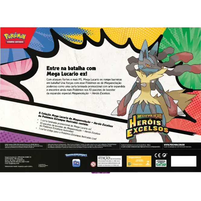 Pokémon - Box Coleção Mega Lucario ex de Megaevolução - Heróis Excelsos (Lançamento 20/03/2026)