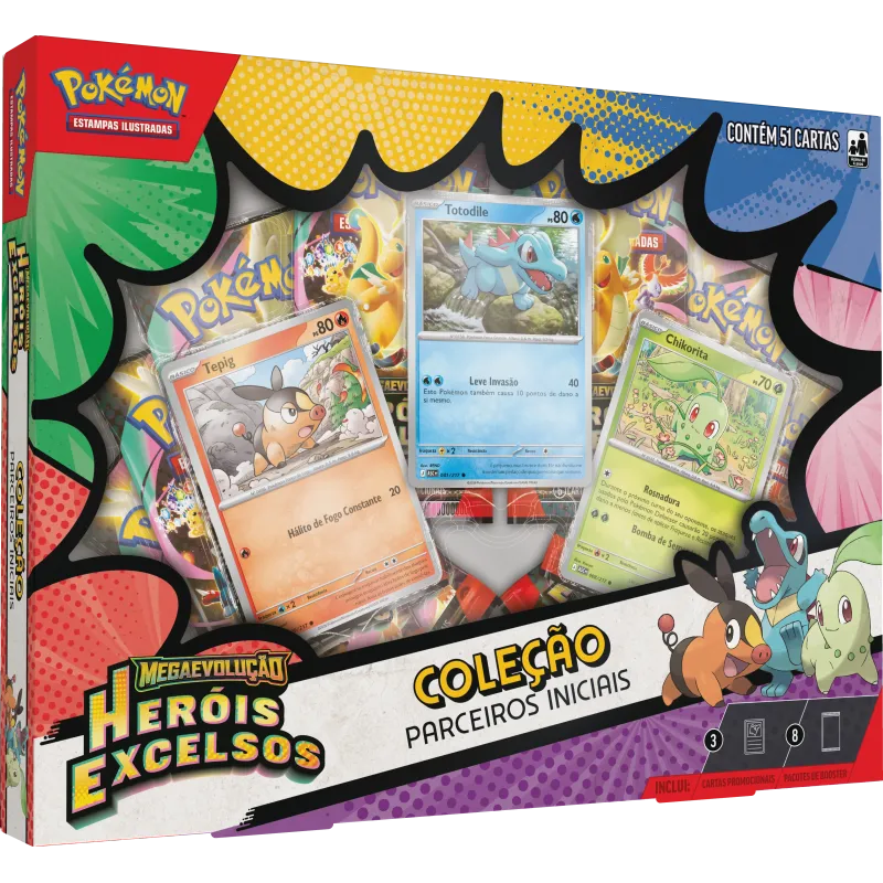 Pokémon - Box Coleção Parceiros Iniciais de Heróis Excelsos