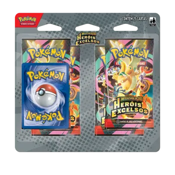 Pokémon - Mega Evolução 02.5 - Heróis Excelsos - Blister com 4 booster + Komala do Lauro