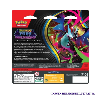 Pokémon - Mega Evolução 02 - Fogo Fantasmagórico - Blister com 4 booster + Sneasel Pokémon - Mega Evolução 02 - Fogo Fantasmagórico - Blister com 4 booster + Sneasel