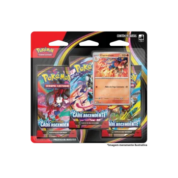 Pokémon - Mega Evolução 04 - Caos Ascendente - Blister com 3 booster + Charmeleon (Entrega a partir de 18/05/2026)