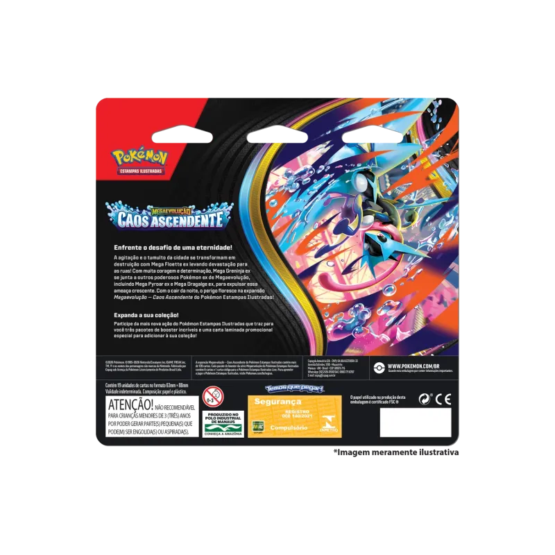 Pokémon - Mega Evolução 04 - Caos Ascendente - Blister com 3 booster + Charmeleon (Entrega a partir de 18/05/2026)