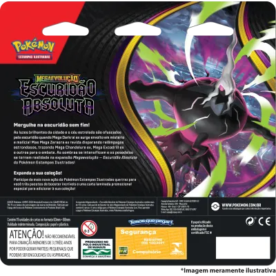 Pokémon - Mega Evolução 05 - Escuridão Absoluta - Blister com 3 booster + Slowpoke Pokémon - Mega Evolução 05 - Escuridão Absoluta - Blister com 3 booster + Slowpoke