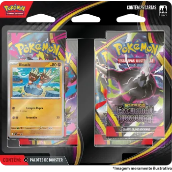 Pokémon - Mega Evolução 05 - Escuridão Absoluta - Blister com 4 boosters + Binacle