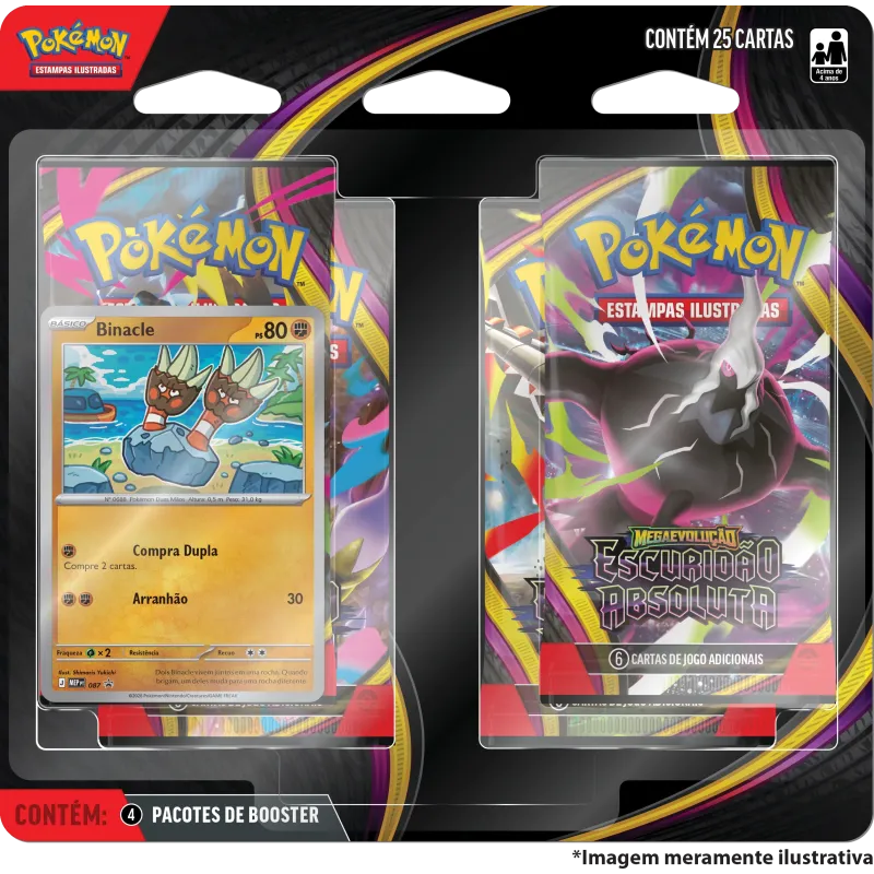 Pokémon - Mega Evolução 05 - Escuridão Absoluta - Case com 12 Blisters com 4 booster