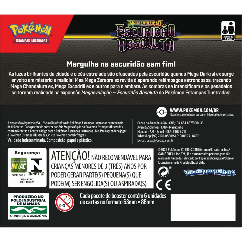 Pokémon - Mega Evolução 05 - Escuridão Absoluta - Booster Box Pokémon - Mega Evolução 05 - Escuridão Absoluta - Booster Box