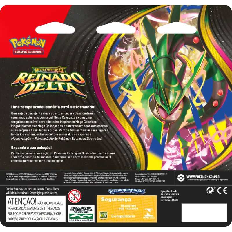 Pokémon - Mega Evolução 06 - Reinado Delta - Blister com 3 booster + Spritzee (Envio previsto para 06/11/26)