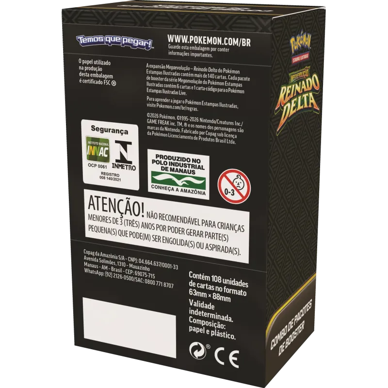 Pokémon - Mega Evolução 06 - Reinado Delta - Combo de Booster (Envio previsto para 06/11/26) Pokémon - Mega Evolução 06 - Reinado Delta - Combo de Booster (Envio previsto para 06/11/26)