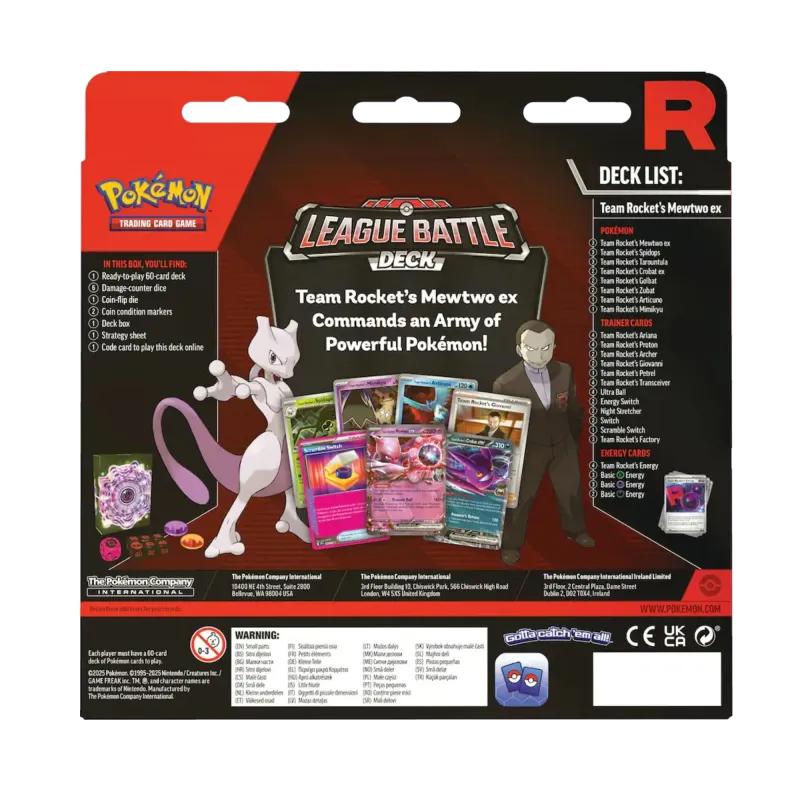 Pokemon - (Deck) Baralho De Liga - Team Rocket's Mewtwo EX (Inglês)