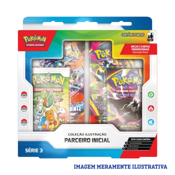Pokémon - Coleção Ilustração Parceiro Inicial Série 3 Pokémon - Coleção Ilustração Parceiro Inicial Série 3