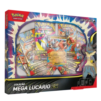 Pokémon - Box Coleção Mega Lucario Ex Pokémon - Box Coleção Mega Lucario Ex
