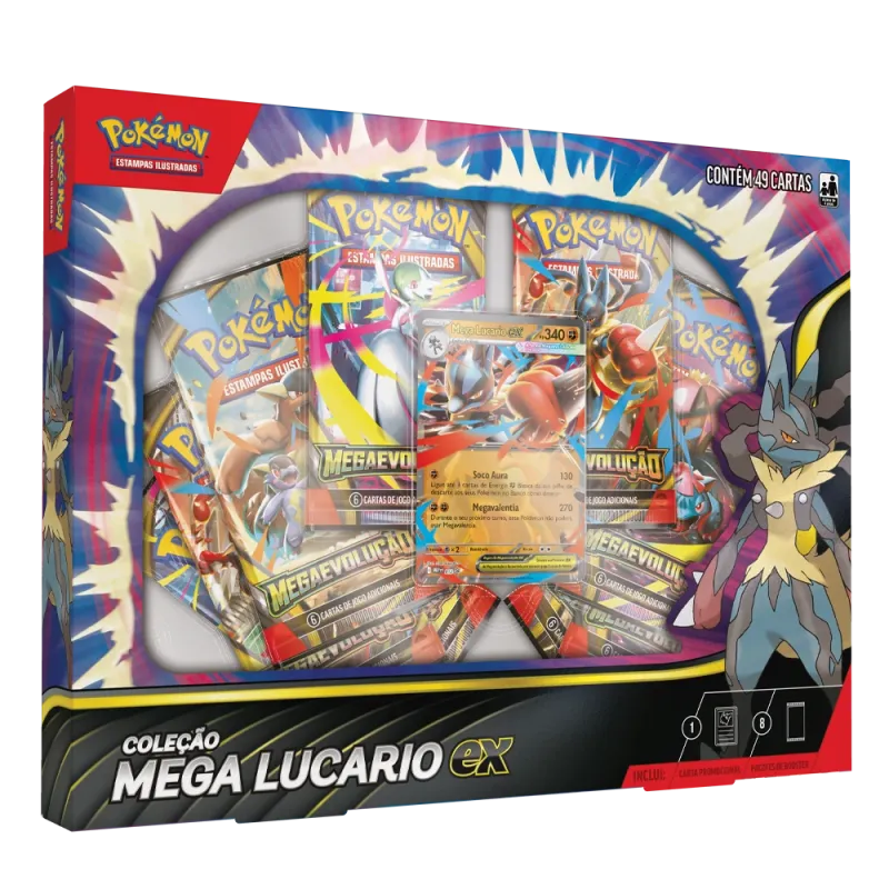 Pokémon - Box Coleção Mega Lucario Ex Pokémon - Box Coleção Mega Lucario Ex