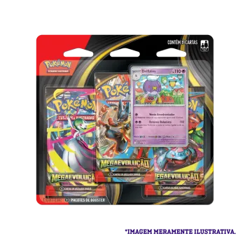 Pokémon - Mega Evolução 01 - Blister com 3 booster + Drifblim