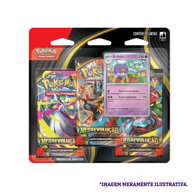 Pokémon - Mega Evolução 01 - Blister com 3 booster + Drifblim