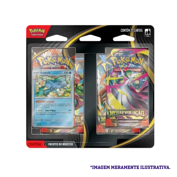 Pokémon - Mega Evolução 01 - Blister com 4 booster + Golduck